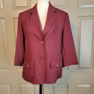 *FINAL PRICE *Alfred Dunner ladies burgundy blazer jacket.